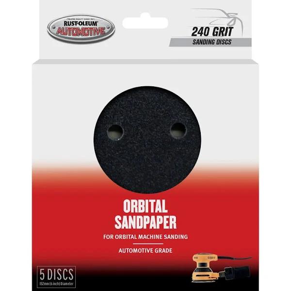 Rust-Oleum Velcro Orbital Sandpaper 6" 240 Grit 5 Pack 367665