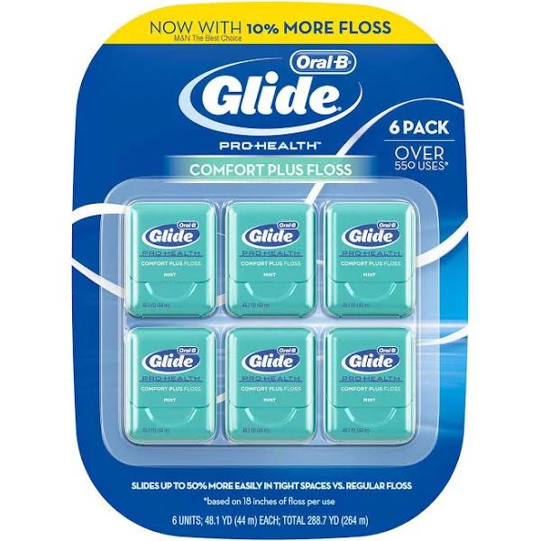 Oral-B Glide Comfort Plus Mint-Flavored Floss, 6 pk. As