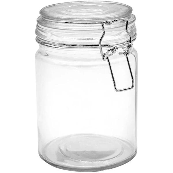 Glass Jars w/ Clip Lid [ 24 Pack] 700ml Kitchen Storage Jar Canisters Containers Airtight Canister Preserving Jar Food Storage Jar Container