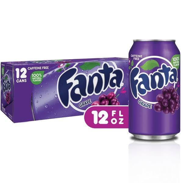 Fanta Grape Soda Can, 12 x 355 milliliters