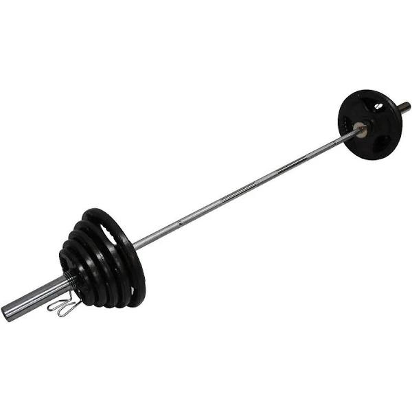 Total 96kg - 220cm Olympic Barbell Bar + Weight Plates - 2.5kg x 2+ 5kg x 2+ 7.5kg x 2+ 10kg x 2+ 15kg x 2