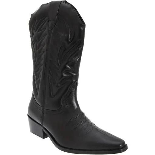 Gringos Mens High Clive Western Cowboy Boots Black 12 UK