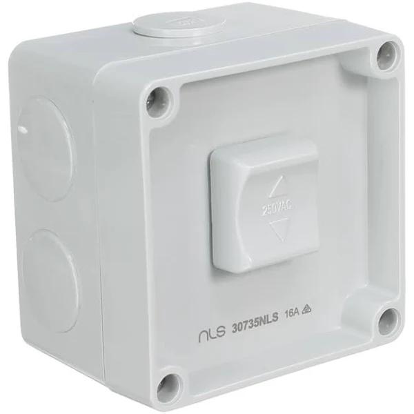 NLS 30735 | Single Weatherproof Switch 16A 250V (IP56 Rated)