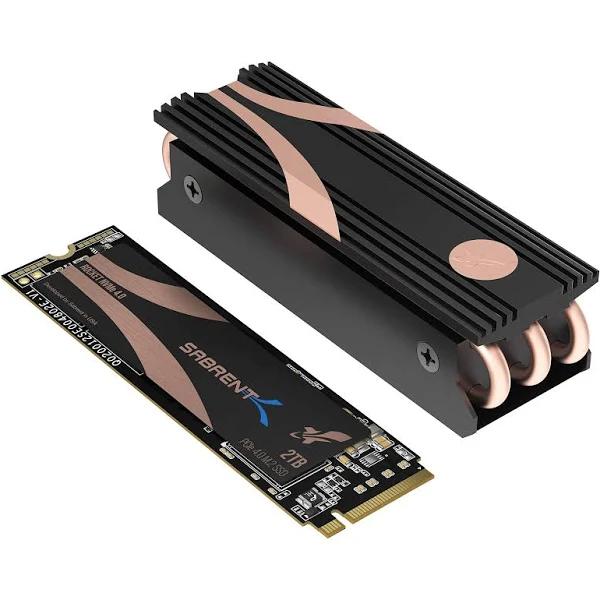 SABRENT 2TB Rocket NVMe PCIe 4.0 M.2 2280 Internal SSD Maximum Performance Solid State Drive with Heatsink (SB-ROCKET-NVMe4-HTSK-2TB)