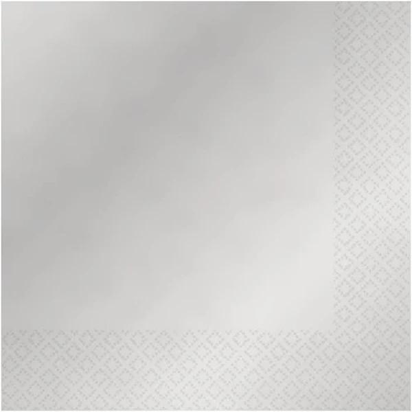 Amscan Beverage Napkins 40 Pack - Silver