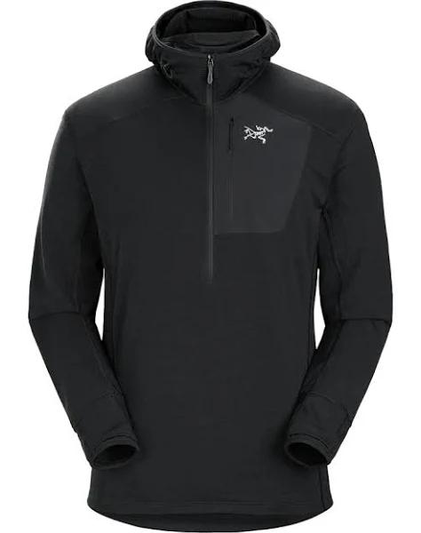 Arcteryx Delta 1/2 Zip Mens Fleece Hoody - Black - M