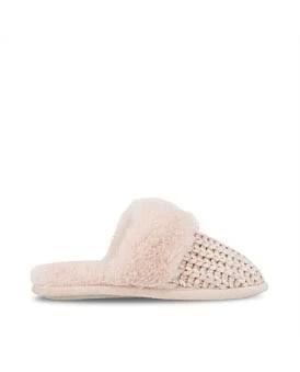 Grosby Davina Knit Scuff Slipper in Pink 5