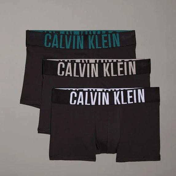 Calvin Klein Intense Power Cotton Trunk 3pk in Black Multi, Size S