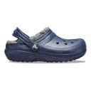 Crocs Classic Lined Clog - Kids' Navy/Charcoal, 2.0