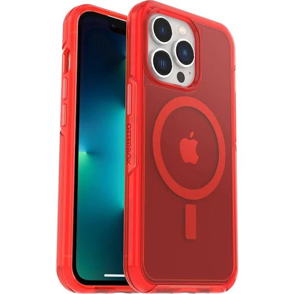 OtterBox Symmetry Series+ Clear Antimicrobial Case With Magsafe For iPhone 13 Pro - in The Red