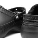 Crocs Women's Classic Platform Lined Clog; Black, W8