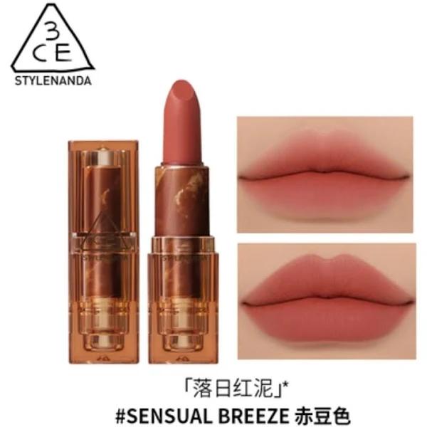 3CE Soft Matte Lipstick Toiletpaper Edition - 3 Colors Sensual Breeze