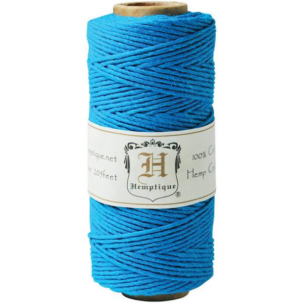 Hemptique Hemp Cord Spool 20lb 205'-Turquoise