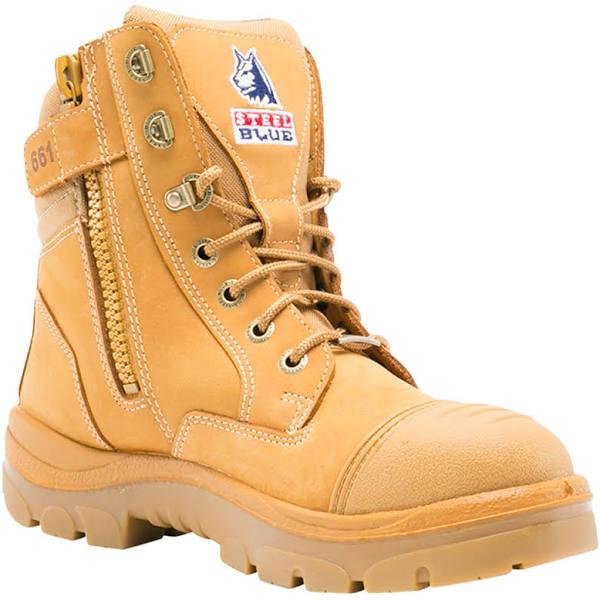 Steel Blue Southern Cross Zip Safety Boot 312661, Wheat / 6.5