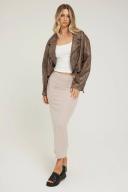 David Jones Lioness Staten Island Jacket in Chocolate, Size XS