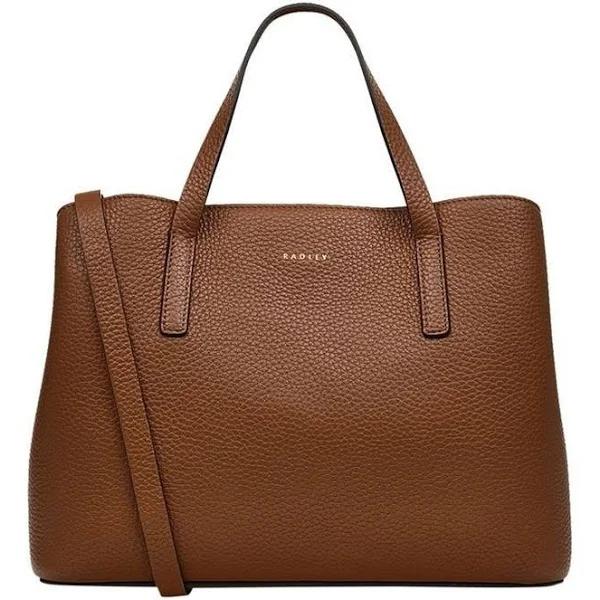 Radley Dukes Place Icon Medium Ziptop Grab Bag in Saddle Brown