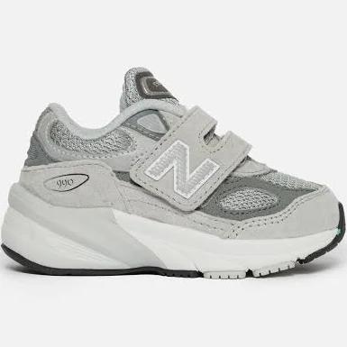 New Balance Kids' FuelCell 990v6 Hook and Loop Grey/Silver - Size 1