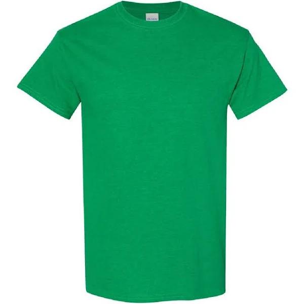 Gildan Mens Heavy Cotton Short Sleeve T-Shirt Antique Irish Green S