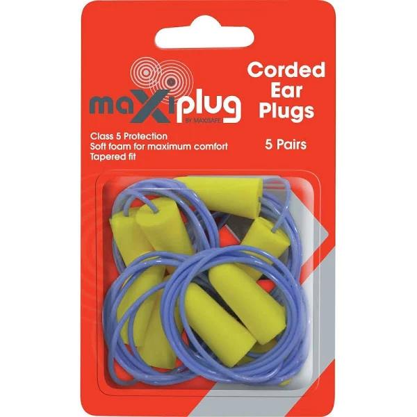 Maxisafe HEC670 - Earplugs - 5 Pair Pack Corded