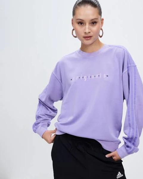 adidas-Originals Sweatshirt-Women-Light Purple-XS