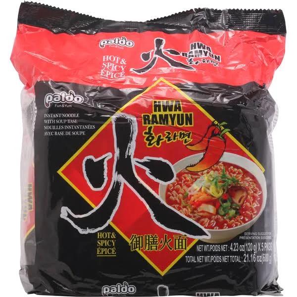 Paldo Hwa Hot & Spicy Ramyun Noodle 120g*5