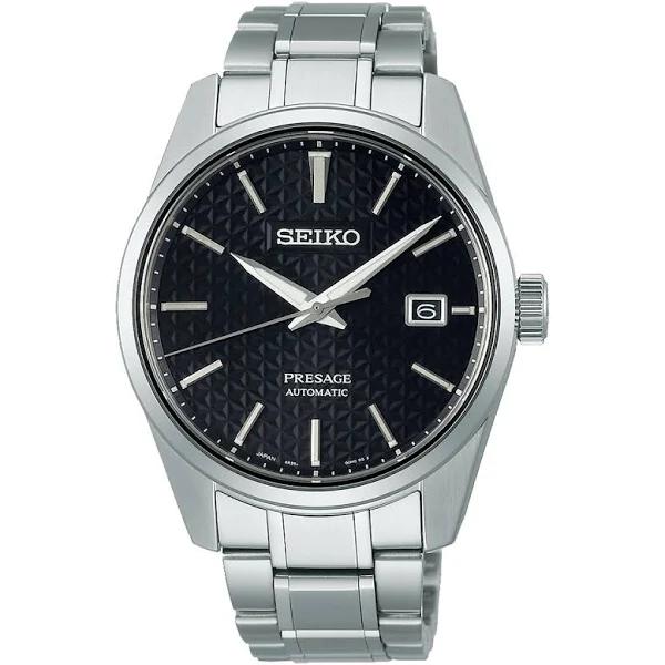 Seiko Presage Automatic Black Dial Stainless Steel Men's Watch SARX083