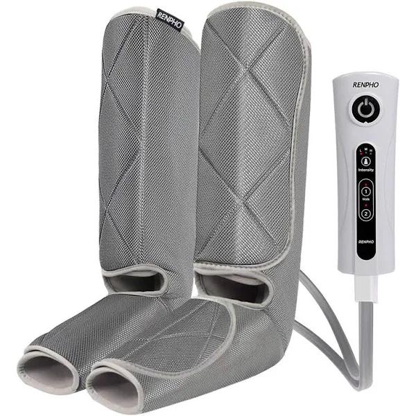 RENPHO Leg Compression Massager For Circulation and Relaxation, Rechargeable Air Compression Foot and Calf Massage, 2 Modes, For Leg Muscle Fatigue