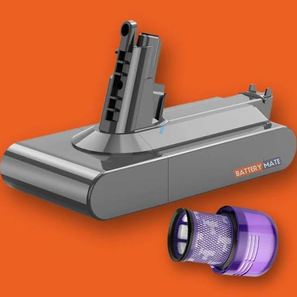 Vacuum Cleaner Battery Compatible with Dyson V10 & Sv12 + Filter Combo