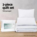 Giselle Bedding Queen Size Classic Quilt Cover Set - Grey