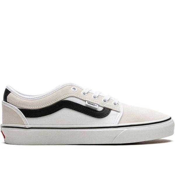 Vans Chukka Low Sidestripe White/Black Shoes - Size 5 - White