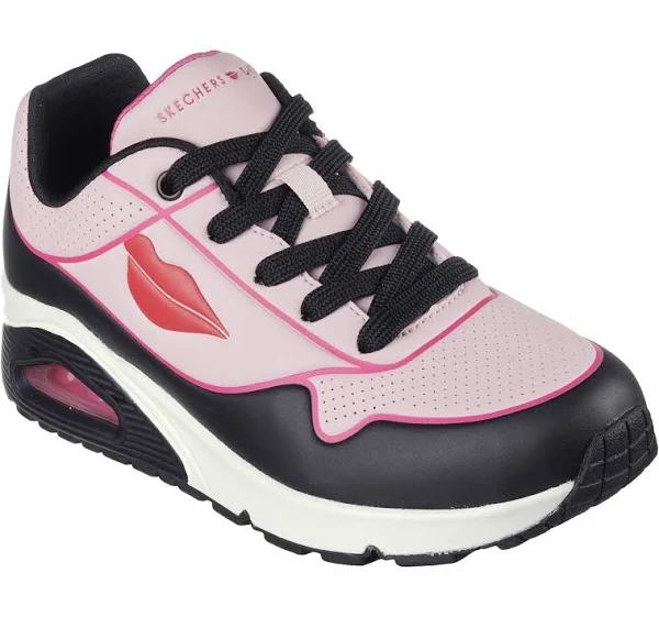 Skechers Womens Diane Von Furstenberg Uno Beso Lace Up Shoes - Black/Pink - 7 US or 24 CMS