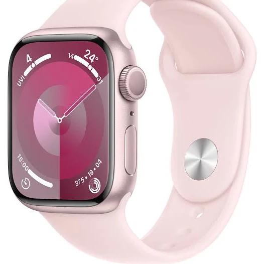 Apple Watch Series 9 41mm Pink Aluminium Case With Light Pink Sport Band - M/L - GPS