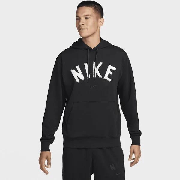 Nike Swoosh Men's Dri-FIT Fleece Pullover Fitness Hoodie Black XL