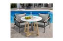 Livsip 3 Piece Outdoor Dining Setting Sintered Stone Table Patio Furniture Set