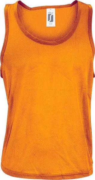 SOLS Mens Anfield Sports Training Bib Orange Polyester Sports Bib