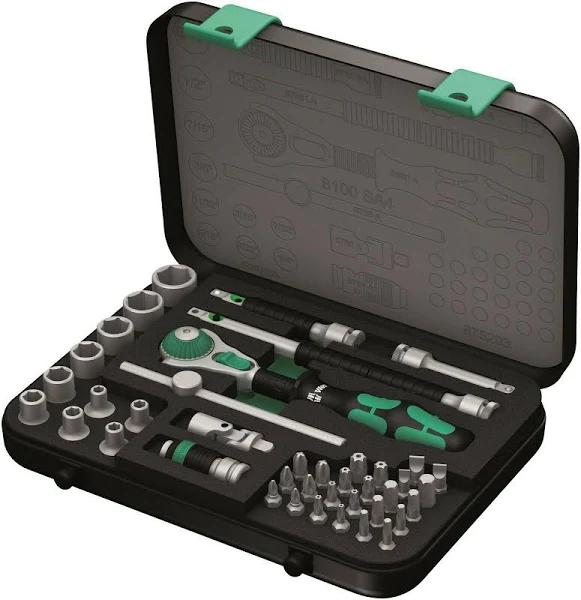 Wera 8100 SA 4 Zyklop Speed Ratchet Set, 1/4 Drive Imperial