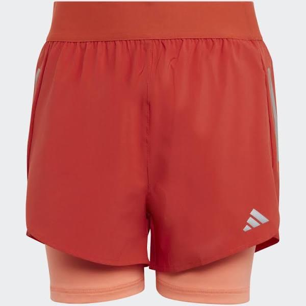 Adidas Sportswear Run 2 in 1 Shorts Red 9-10 Years