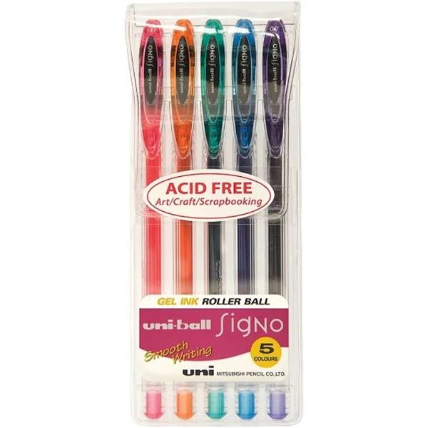 Uni-Ball Signo Rollerball Gel Pen Set of 5