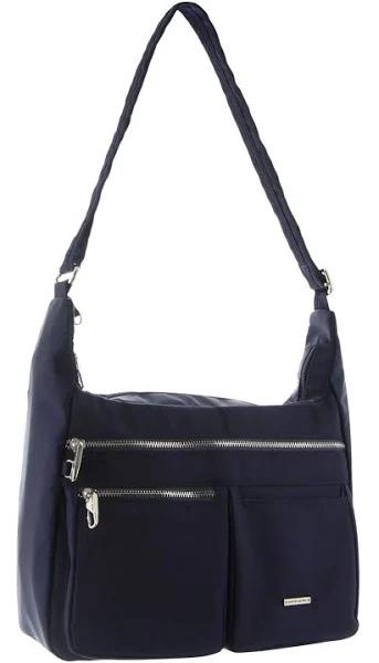 Pierre Cardin Nylon Cross Body Bag RFID Anti-theft Slash Proof - Navy