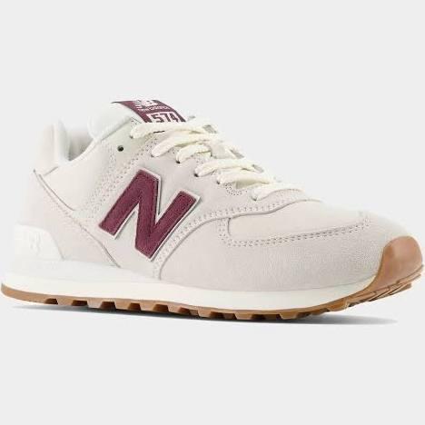 New Balance Unisex 574 Bone White/Black - Size 4