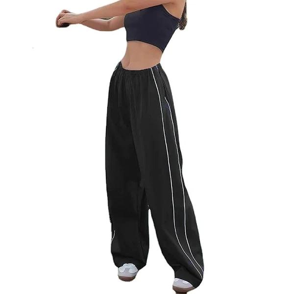 XPONNI Track Pants Women Baggy Pants Y2k Pants Parachute Pants for Women Y2k Clothing