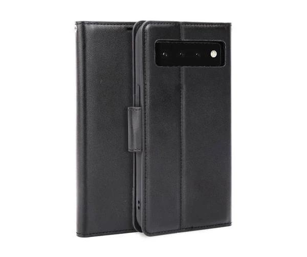 ZUSLAB Pixel 7 Pro Case Hanman Leather Wallet Card Cover for Google (2022) - Black