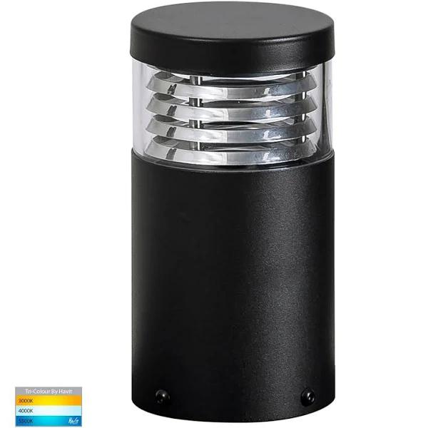 Havit HV1615T Mini Black Louvred LED Bollard Light / Black / 12V