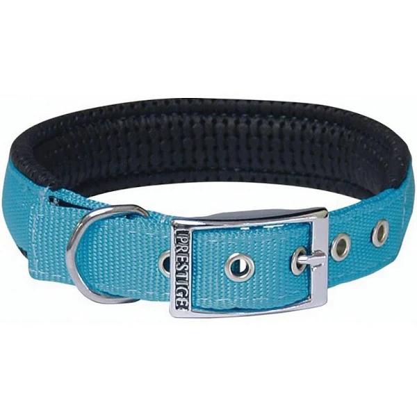 Prestige Pet Soft Padded Adjustable Dog Collar Turquoise 1 Inch x 56cm