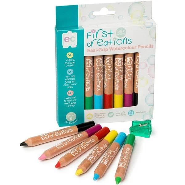 First Creations Easi-Grip Watercolour Pencils (6)