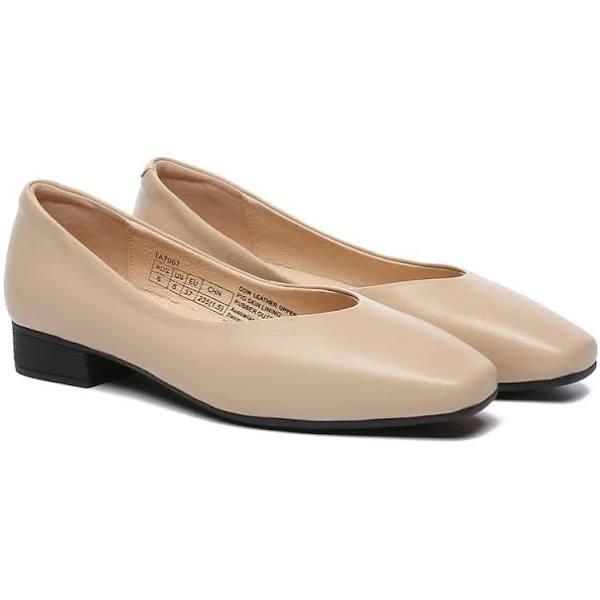 TARRAMARRA Women Ballet Leather Square Toe Flats