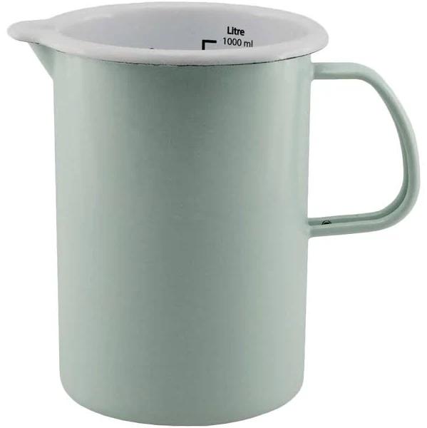 Falcon Enamel Measuring Jug Duck Egg Blue 1L