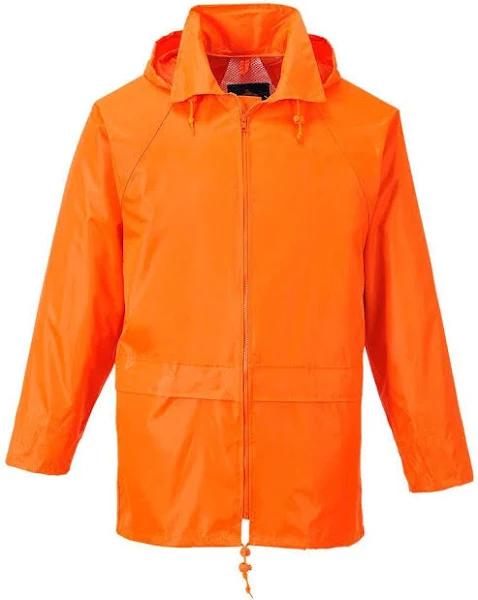 Portwest Mens Classic Raincoat Orange S