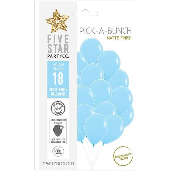 Matte Balloon 18 Pack - Pastel Blue