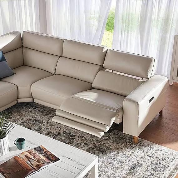 Sterling Leather Battery Recliner Modular Sofa Saddle by Freedom, 100% Leather SA